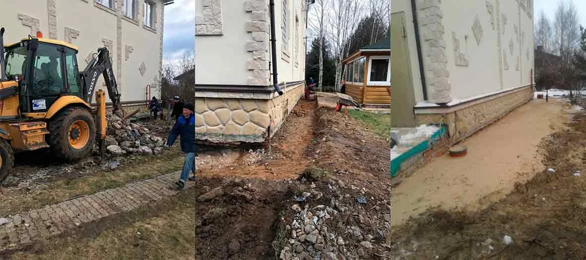подушка отмостки дома